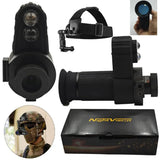 CYF-E + Night Vision Monocular Optic Single Tube Head-Wearable 8x Magnification High-Resolution Recording, 200m Visual Distance