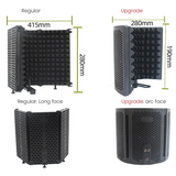 Mini Microphone 3 Panels Foldable Acoustic Screen Foam Accessory Part With Stand For Recording Live Broadcast LO-PS58