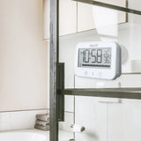 BLADR Touch Digital Shower Hygrometer Thermometer P54 Waterproof LCD Bathroom Kitchen Audible Atomic Alarm Clock Countdown Timer