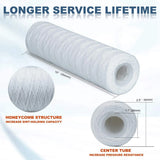 10 Micrometre String Wound Sediment Water Filter Cartridge,12 Pack,Whole House Sediment Filtration,Universal
