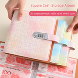 With Password Lock 200 Envelopes Money Saving Challeng PU Large Capacity Savings Binder Save Money Portable