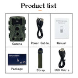32MP Wild Game Trail Camera Photo Traps With 940nm No Glow LEDs for Outdoor Wildlife Animal Monitoring