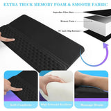 Ergonomic Computer Keyboard Stand with Wrist Rest Memory Foam Keyboard Riser Tilted Breathable Keyboard Holder for Easy Typing