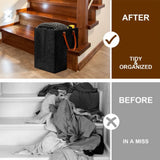 Stair Basket with Handles Premium Felt Staircase Baskets for Carpeted and Wooden Stairs Stair Storage Organizer for Home Decor
