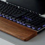 New Wooden Keyboard Wrist Rest Ergonomic Stain Resistant Rest Palm Pad for 60/87/104 Keys Walnut Wood Mechanical Keyboard Pad