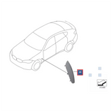 1Pair Car Side Fender Vent Trim 51767361417 51767361418 For BMW X6 F16 2015-2019 35I 35Ix 5Ix Air Duct Panel Decor Strip
