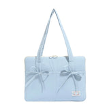 New 14inch Laptop Shoulder Bag Bowknot Large Capacity Tablet Sleeve Case Multifunctional Shockproof Laptop Handbag Travel