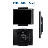 19" 1280x1024 1000nit Industrial Touch LCD Monitor & Speaker VGA DVI Port