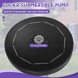 ABWG-21.5CM LED Solar Fountain Pump with 5000mAh Battery 6.5W 6 Nozzles Fountain Pump for Bird Bath Garden Water