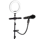 Iron Desk Mic Stand Universal Hose Shelves with Heavy Duty Desk Clamp Microphone Stand Mic Clip Holder Mic Arm Desk Mount