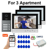 Unit Home Video Intercom for Apartments Residential Intercom Doorbell 9inch Wifi Video Door Phone System with RFID Card Unlock