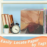 GW-12Piece Scrapbook Paper Storage Box For 30.48 X 30.45 Cm Papers With 60 Adhesive Index Tabs Waterproof Single Top Load