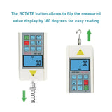 1000N Digital Force Gauge Push Pull Gauge with USB Output 500N Force Meter with Auto Power-Off, Auto Backlit LCD for Lab Tension