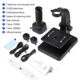 Professional 2000X 5MP HD Digital Wifi Microscope USB Microscopes for Electronics Soldering with Dual Lens for Android IOS PC