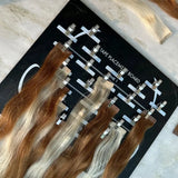 Hair Extension Hanger & Tape-In Placement Board – Acrylic Dye Plate & Display Stand for Tape-In Extensions