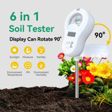 Professional ST 09 Foldable Soil Tester 6 in 1 High Accuracy PH Moisture Sunlight Fertility Temperature Meter
