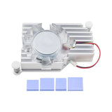 Raspberry Pi 5 Aluminum Heatsink with Turbo Quiet Blower Fan - PWM Speed Control Cooling System