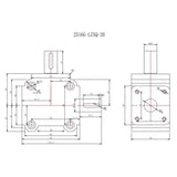 90 degree commutator gear stainless steel right angle steering box cast steel gearbox 40N.M large load 2.5 module 16 teeth
