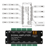 3X 8CH LED Strip Signal Amplifier,WS2812 5V SPI TTL Signal Output For WS2811 WS2815 SK6812 Pixels LED Light DC524V