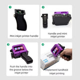 LED Touch Screen Inkjet Coder 1200mAh with Ink Cartridge Multi-Language for Date Barcode Logo Printing