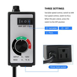 1500W Fan Speed Controller 120V 15A  Speed Regulator 3-Speed Transmission Speed Controller Switch with 3-Pole Plug