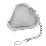 20pcs Stainless Steel Tea Strainers Heart Shaped Loose Tea Infuser Ball with Chain Hook