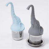 10pcs Elephant Fine Mesh Tea Infusers for Loose Tea Strainers with Tray