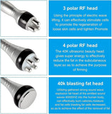3 in 1 Tool 40K Cavitation Ultrasonic Body Slimming Machine Multi-Polar Frequency Anti-Wrinkle Rejuvenation Skin Lift Tighten
