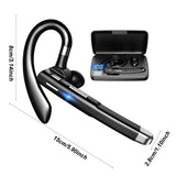 Wireless Ear Buds Single Earbud Mono Headphones Cordless Earbuds Wireless Earphones ENC Noise Cancelling LED Battery Display Ear