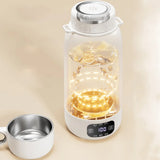 1.0L Multifunctional Portable Electric Kettle for Home Car Travel Boiled Water Pot with 12V 24V 220V Heating Cup Teapot