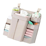 New Multifunctional Baby Crib Organizers Storage Bag Sustainable Fabric for Diapers Toy Clothes