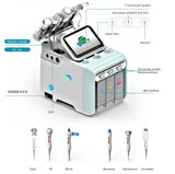 Multifunction 6 in 1 H2O2 hydra oxygen water facial deep cleaning diamonds microdermabrasion machine