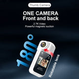 1.47" IPS Screen Action Camera 2.7K Video Thumb Camera with 180°Rotatable Lens Support Wi-Fi Magnetic Attachments Daily Travel