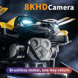 2024 New M5 Drone 8K Professional Triple Camera Brushless Motor Optical Flow Positioning Foldable Quadcopter RC Dron