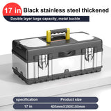 Hardware home tool box large medium small portable electrician multi-function repair car box storage box Black Knight