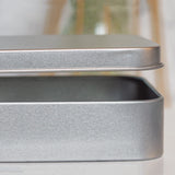 20pcs Silver Small Rectangular Tin Containers Candy Case Crafts Geocache Storage Boxes