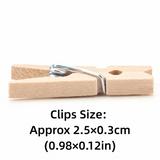 250pcs Wood Wooden Clothespins 1 Inch Wooden Craft Wooden Clip Peg Mini Size Small Clips Mini Wooden Clothespins Home Wall Decor