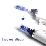 10pcs Hydra Needle Derma Stamp 9/12/24/36/42 Pin 3d 5d Nano Facial Meso Injector Pen Microneedle Cartridge With Syringe Tube