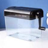 High Quality ABS Hand Shredder Hand Crank Mini Manual Shredder Transparent Eco-Friendly Documents Paper Cutting Tool Home Office
