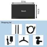 9inch 1280x720 900nits OutDoor LCD Monitor IPS LCD Screen Black Metal Case