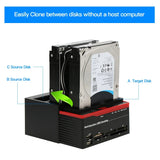 2.5/3.5" SATA IDE HDD Docking Station Offline Clone HDD External Enclosure USB 3.0 Hub MS/M2/XD/CF/SD/TF Card Reader