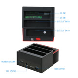 2.5/3.5" SATA IDE HDD Docking Station Offline Clone HDD External Enclosure USB 3.0 Hub MS/M2/XD/CF/SD/TF Card Reader