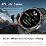 Watch6pro Smartwatch 1.5 Inch HD IPS Screen GPS Motion Tracking Bedlight BT Call Altitude Pressure Dynamic Island Health Monitor