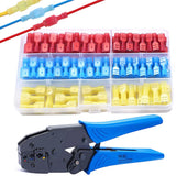 Nylon Spade Connector Kit Crimping Tool Quick Disconnect Ends Electrical Automotive Insulated Male Female Wire Crimp Terminal