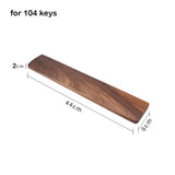 New Wooden Keyboard Wrist Rest Ergonomic Stain Resistant Rest Palm Pad for 60/87/104 Keys Walnut Wood Mechanical Keyboard Pad