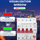 Tuya Smart WiFi+RS485 Metering Leakage Circuit Breaker AC230V/400V Remote Control Circuit Breaker with Undervoltage Protection