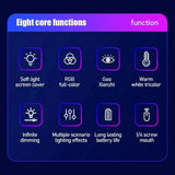 Handheld LED RGB Light Stick Colorful USB Rechargeable Photography Fill Light Vlog/Selfie Studio Photo Lighting Party Atmosphere