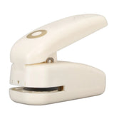 Ring Shape Hole Punch Compact Size White Portable Hole Punch Ergonomic Handle Foldable Design Lever Action Craft Punch