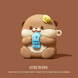 B27B Cartoon Three-Dimensional Otter Silicone Protective Shell Set Healing Anti-Fall