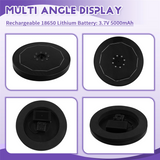 ABWG-21.5CM LED Solar Fountain Pump with 5000mAh Battery 6.5W 6 Nozzles Fountain Pump for Bird Bath Garden Water